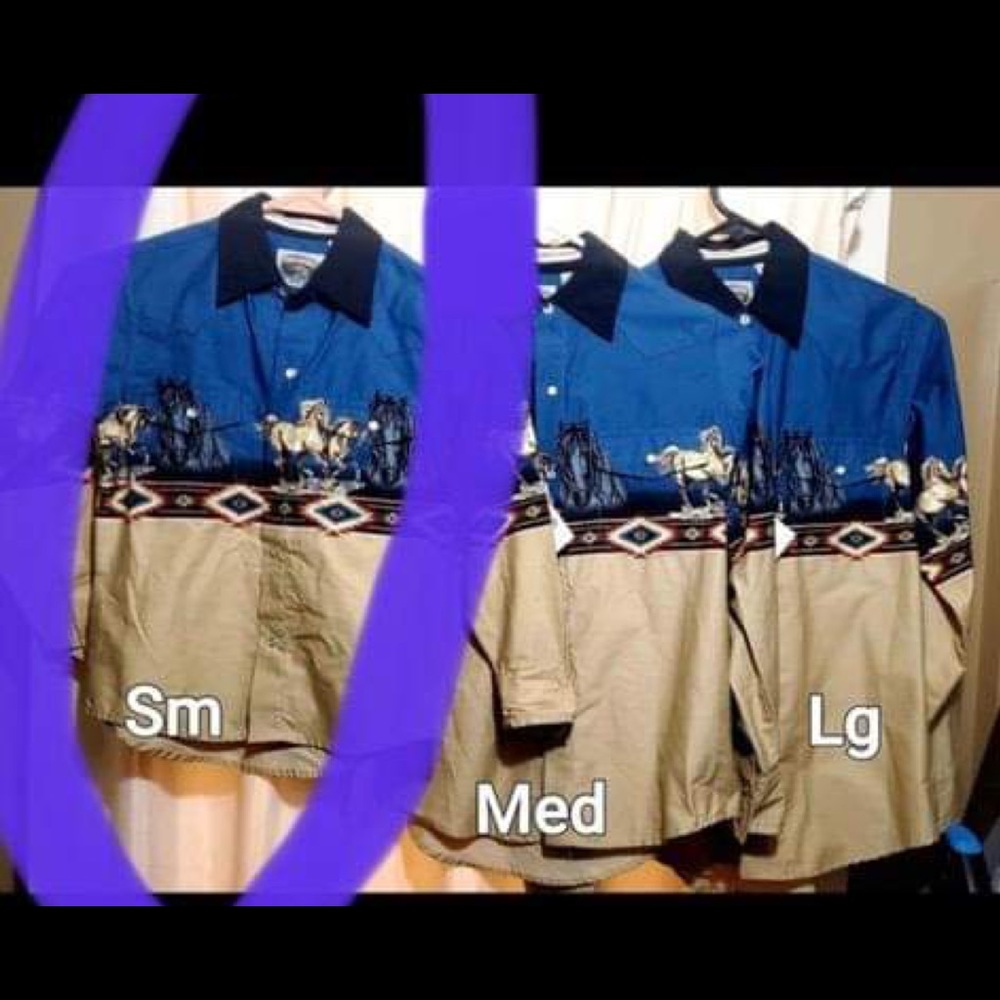 Size small youth western show shirt- NEW